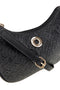 Borsa a spalla nero con tracolla regolabile Cotton belt 19,012,B015