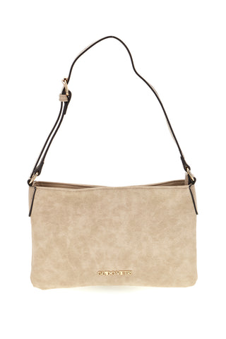 Borsa a Spalla Beige con Dettagli Dorati Guido Vietri TRIK30,379,B0