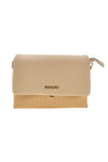 Beige Tasche mit gewebtem Einsatz Roncato R2414