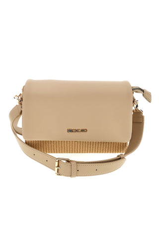 Beige Tasche mit gewebtem Einsatz Roncato R2414