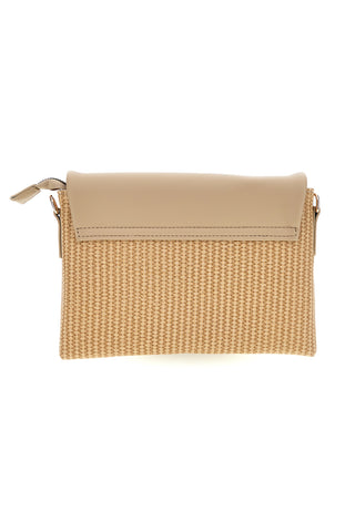 Beige Tasche mit gewebtem Einsatz Roncato R2414
