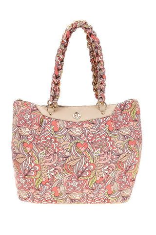 Enrico coveri rosa Tasche mit Blumendruck EC26S-252-1
