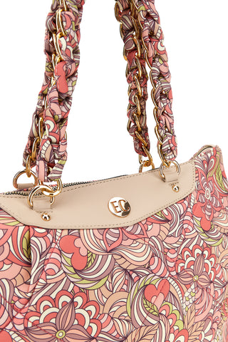 Enrico coveri rosa Tasche mit Blumendruck EC26S-252-1