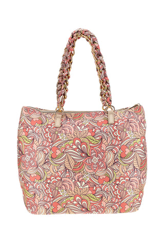 Enrico coveri rosa Tasche mit Blumendruck EC26S-252-1