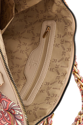 Enrico coveri rosa Tasche mit Blumendruck EC26S-252-1