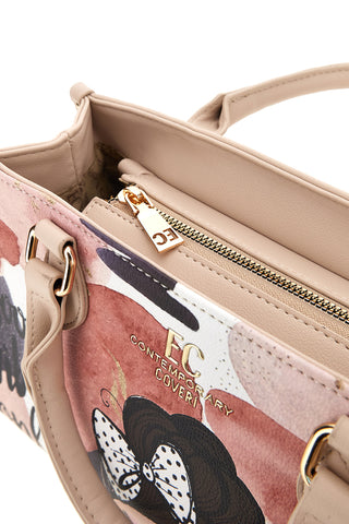 Rosa Tasche mit Druck Enrico Coveri EC26S-250-2