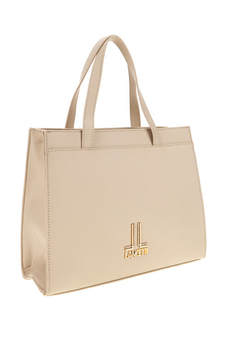 Beige Tasche mit abnehmbarem Schulterriemen Lancetti MOI LL26S-106-1