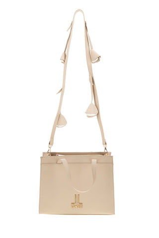 Beige Tasche mit abnehmbarem Schulterriemen Lancetti MOI LL26S-106-1