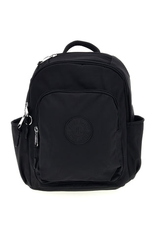 Zaino nero in tessuto con 4 tasche con cerniera First lady ALI 8729