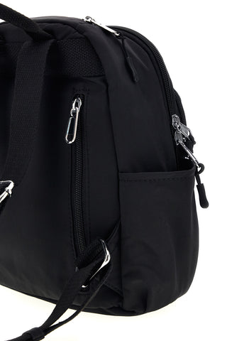 Schwarzer Stoffrucksack mit 4 Reißverschlusstaschen „First Lady“ ALI 8729