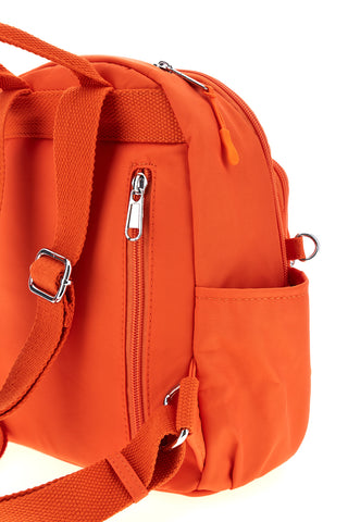 Zaino arancione in tessuto con 4 tasche e spallacci regolabili First lady ALI 8729