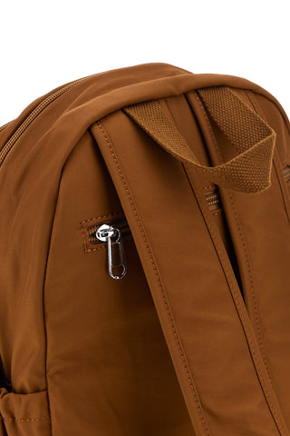 Zaino cuoio in tessuto multitasche con logo frontale First lady ALI 8551