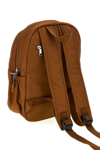 Zaino cuoio in tessuto multitasche con logo frontale First lady ALI 8551