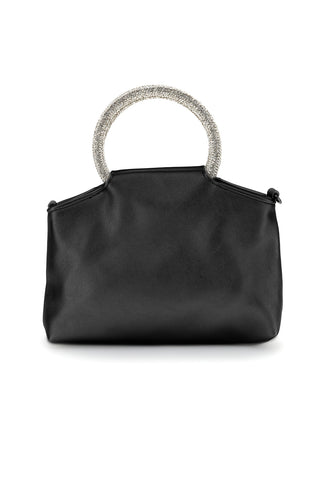 Schwarze Tasche mit Juwelengriff Nbg SERA/1281