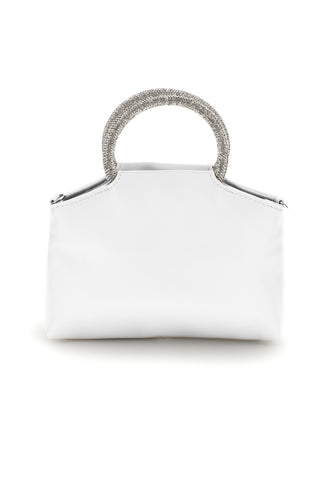 Weiße Tasche mit Juwelengriff Nbg SERA/1281