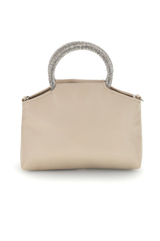 Beige Tasche mit Juwelengriff Nbg SERA/1281