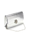Silberne Clutch-Tasche mit Juwel Schnalle Nbg SERA/3512