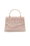 Rosa Tasche mit animalischer Textur und Kettengriff Nbg SERA/3488