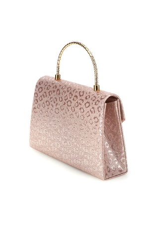 Rosa Tasche mit animalischer Textur und Kettengriff Nbg SERA/3488