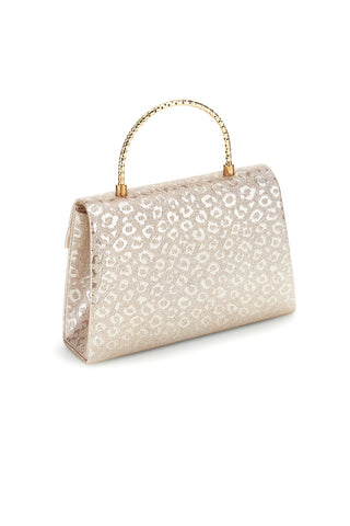 Goldene Tasche mit animalischer Textur und Kettenriemen Nbg SERA/3488