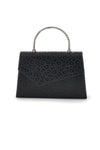Schwarze Tasche mit animalischer Textur und Kettenriemen Nbg SERA/3488