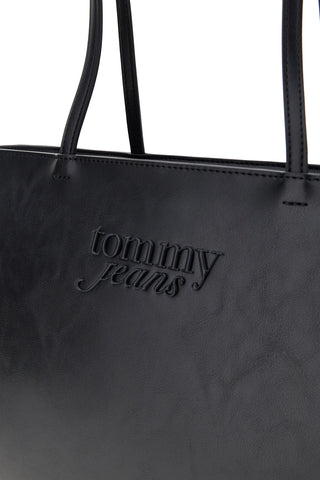 Schwarze geräumige Umhängetasche Tommy Jeans TOMMY18455