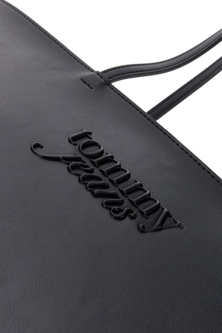 Schwarze geräumige Umhängetasche Tommy Jeans TOMMY18455