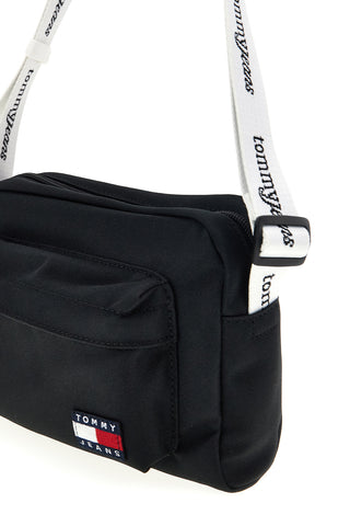 Schwarze Umhängetasche aus Stoff mit Logo Tommy Jeans Umhängetasche 18462