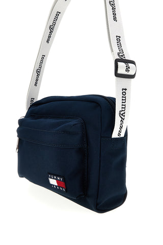 Blaue Stoff Umhängetasche mit Logo Tommy Jeans Umhängetasche 18462