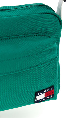 Grüne Stoff Umhängetasche mit Logo Tommy Jeans Umhängetasche 18462