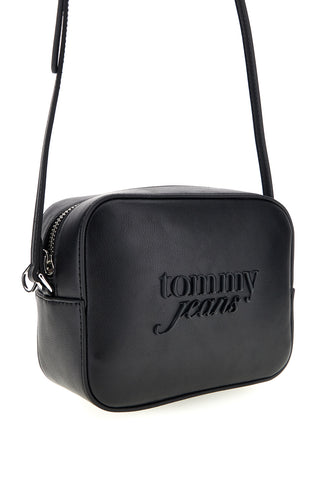 Umhängetasche Tommy Jeans 18451 schwarz mit geprägtem Logo