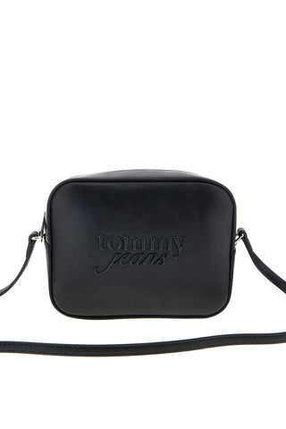 Umhängetasche Tommy Jeans 18451 schwarz mit geprägtem Logo
