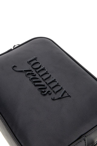 Umhängetasche Tommy Jeans 18451 schwarz mit geprägtem Logo