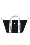 Schwarze Stoffhandtasche mit Logobändern Tommy Jeans 18460