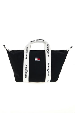 Borsa a Mano Nera in Tessuto con Bande Logo Tommy Jeans 18460