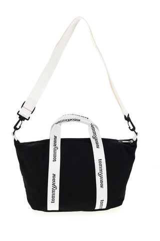 Schwarze Stoffhandtasche mit Logobändern Tommy Jeans 18460