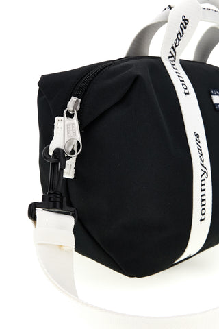 Schwarze Stoffhandtasche mit Logobändern Tommy Jeans 18460