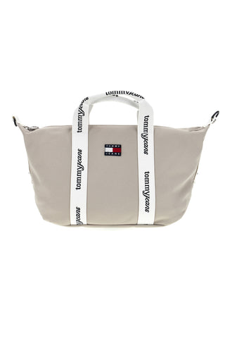 Beige Stoff Handtasche mit Logo Bands Tommy Jeans 18460