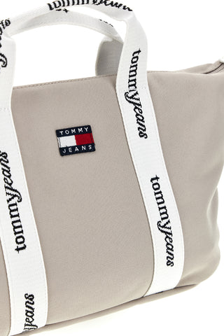 Beige Stoff Handtasche mit Logo Bands Tommy Jeans 18460