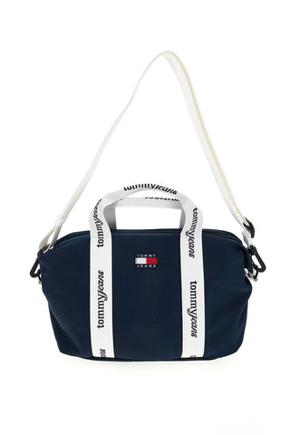 Borsa a Mano Blu in Tessuto con Bande Logo Tommy Jeans 18460