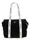 Schwarze Stoff Strandtasche mit Logo Griffe Tommy Jeans 18461