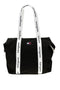 Schwarze Stoff Strandtasche mit Logo Griffe Tommy Jeans 18461