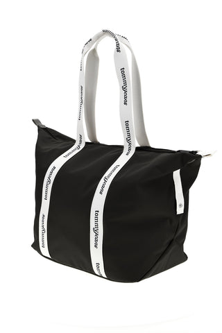 Schwarze Stoff Strandtasche mit Logo Griffe Tommy Jeans 18461