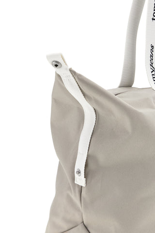 Beige Stoff Strandtasche mit Logo Griffe Tommy Jeans 18461