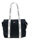 Blaue Stoff Strandtasche mit Logo Griffe Tommy Jeans 18461