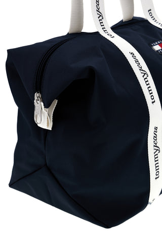Blaue Stoff Strandtasche mit Logo Griffe Tommy Jeans 18461