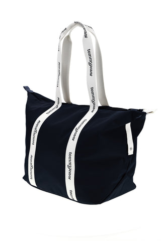 Blaue Stoff Strandtasche mit Logo Griffe Tommy Jeans 18461
