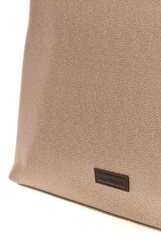 Borsa a spalla beige plissettata con fibbie e charm logo Laura biagiotti LB26W-111-1