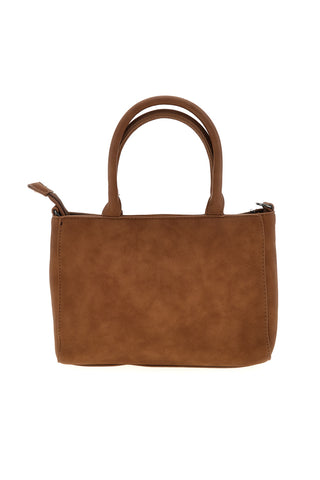 Borsa a mano camel con tasca zip e tracolla removibile Renato balestra 62164A/M