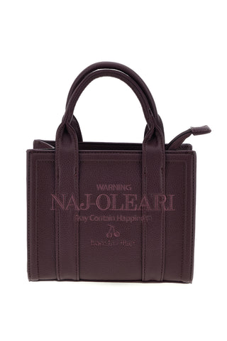Borsa a mano bordeaux con logo frontale Naj-oleari 62150/M
